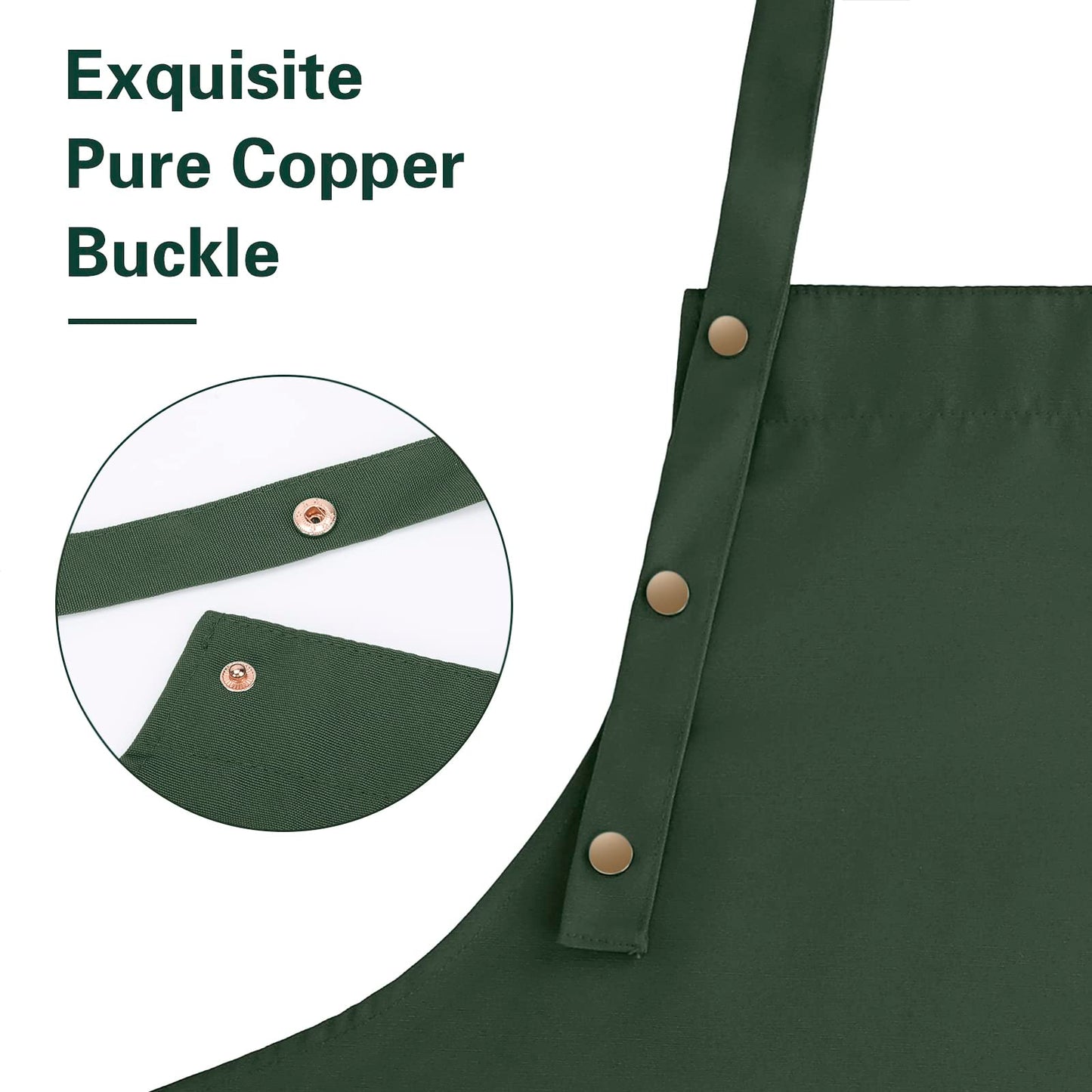 LOYGLIF Apron for Men Women with Adjustable Straps and Large Pockets, Canvas Cotton Cooking Kitchen