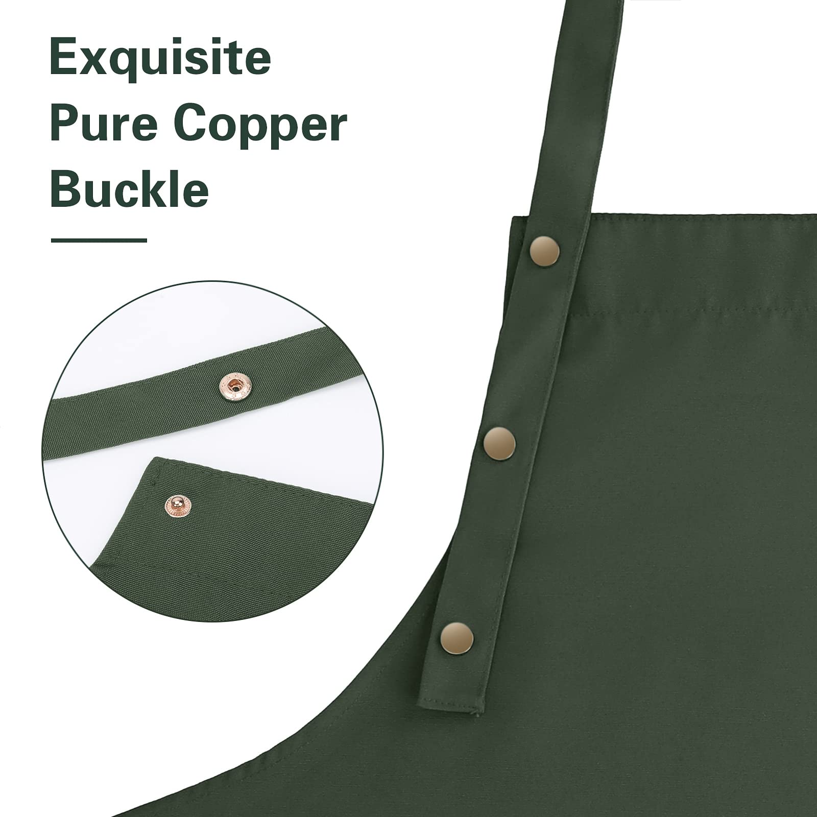 LOYGLIF Apron for Men Women with Adjustable Straps and Large Pockets, Canvas Cotton Cooking Kitchen