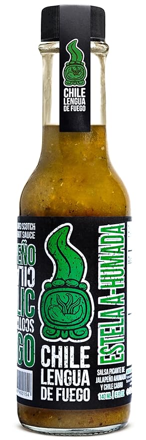Hot Sauce | Chile Lengua de Fuego (Pack of 1, Estela A-Humada) – Medium Heat Smoky Green Sauce with
