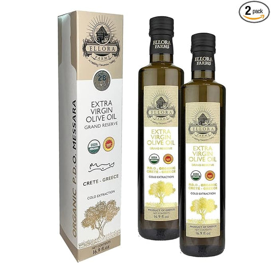 Ellora Farms, Organic Extra Virgin Olive Oil, PDO Messara, Greek Single Estate, High Polyphenol