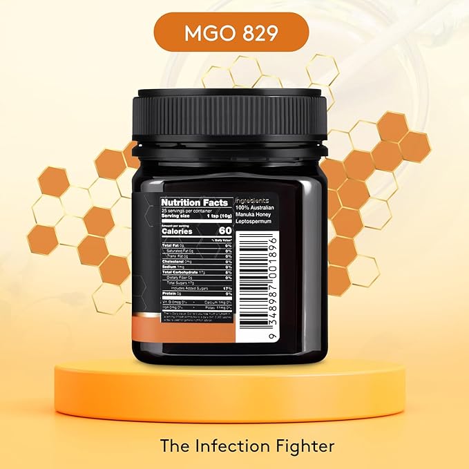 Nature’s Gold Raw Manuka Honey, MGO 829+ | Authentic MGO, Australian Honey, Non-GMO, 100% Pure Genuine Traceable from Hive to Home