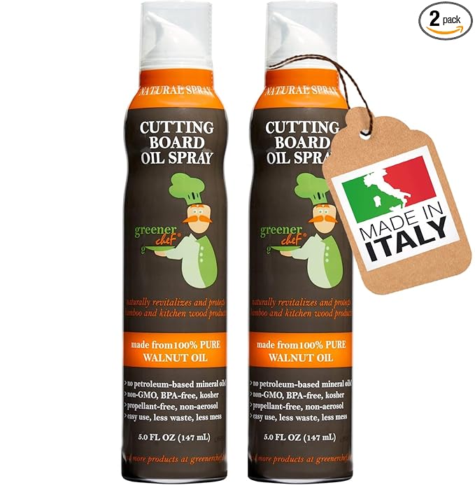 Greener Chef Cutting Board Oil Spray - 2 Pack