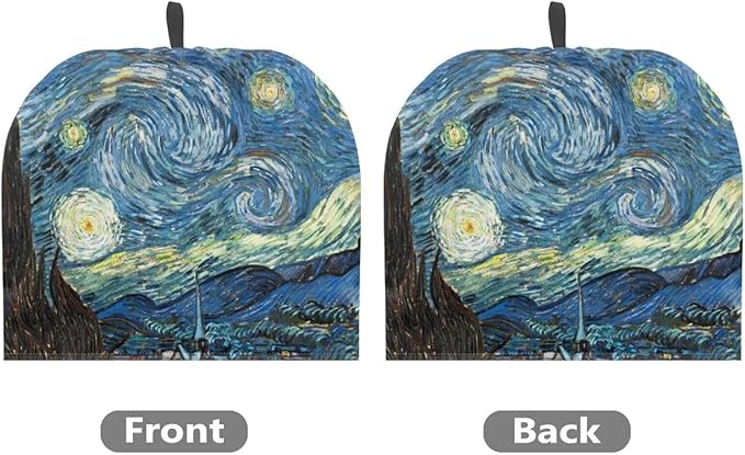 Starry Night Oil Painting Tea Cozy for Teapot Cover with Handle Tea Kettle Dust Cover Warmer Cover Teapot Cozy Room Decor Van Gogh Teapot Cover Dome Shaped for Keeping Warm (Blue)