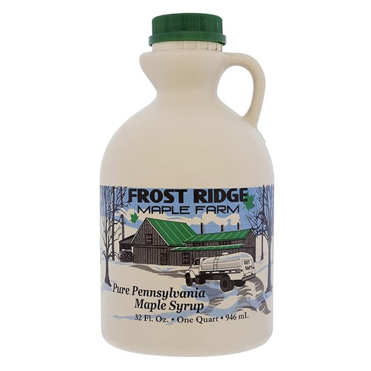 Frost Ridge Maple Farm, Organic Maple Syrup, Grade A, Quart (32 FL OZ), Medium Amber Rich