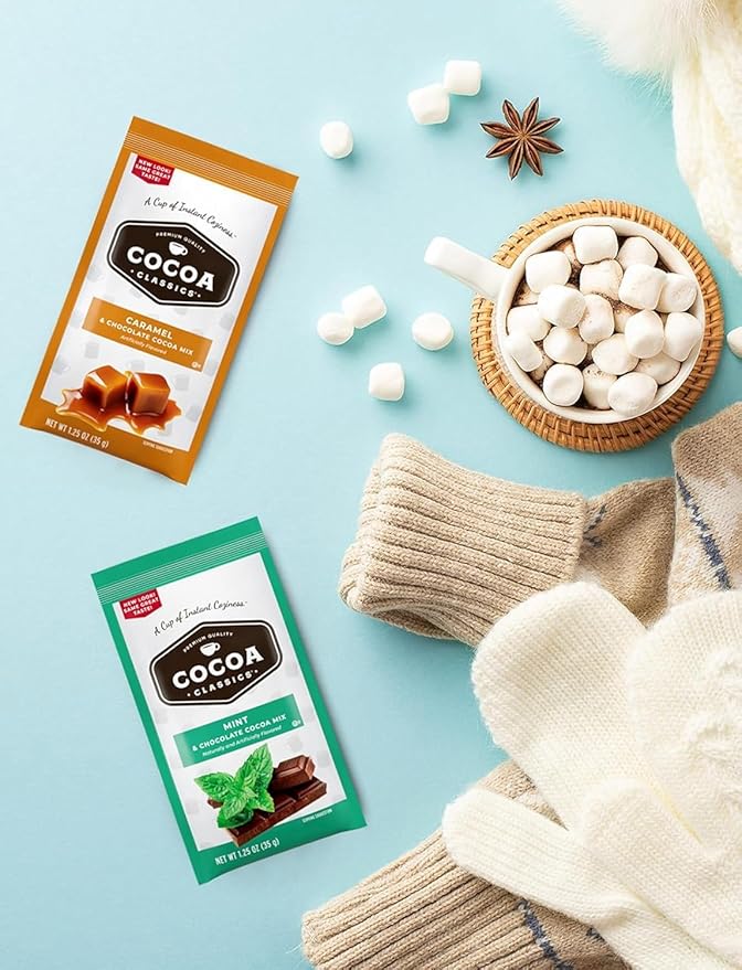 Hot Cocoa Mix Gift Set ??60 Count, 7 Flavors | Cozy Hot Chocolate Sampler Box for Students, Coworkers, Teens, Family & Friends