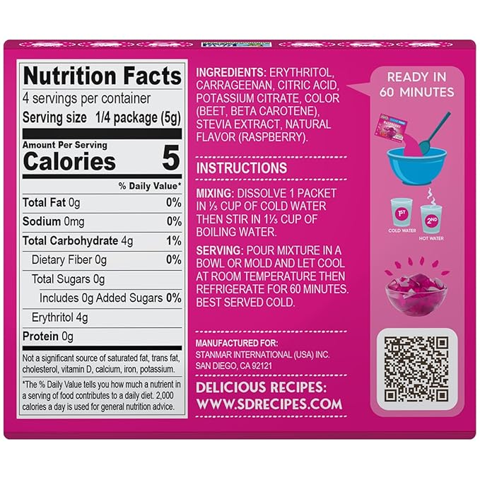 Simply Desserts Sugar-Free Raspberry Jel, 6-Pack ??Vegan Dessert, Keto Snacks, Diabetic Friendly & Kosher, 1.7 Oz Ea