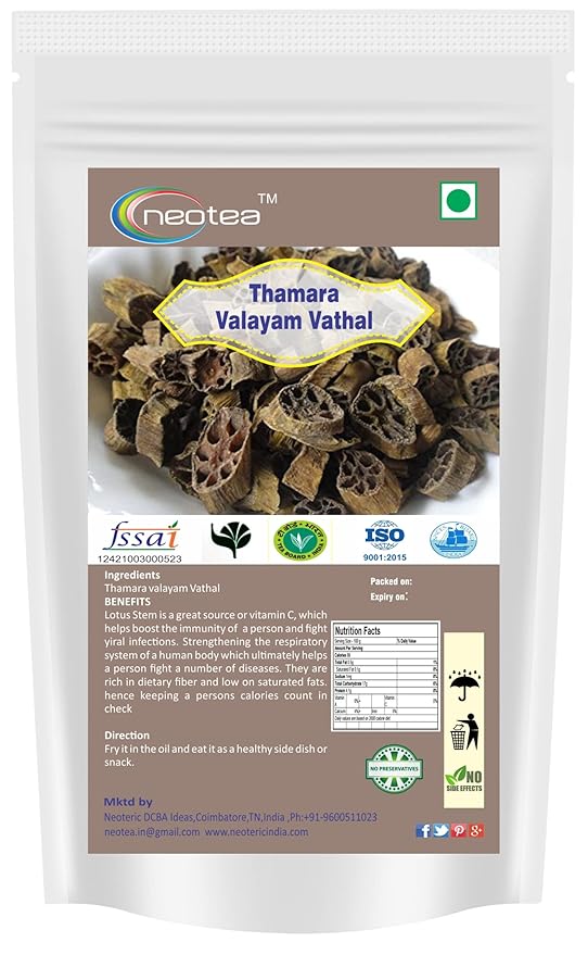 Neotea Home Made Thamara Valayam Vathal, 250g