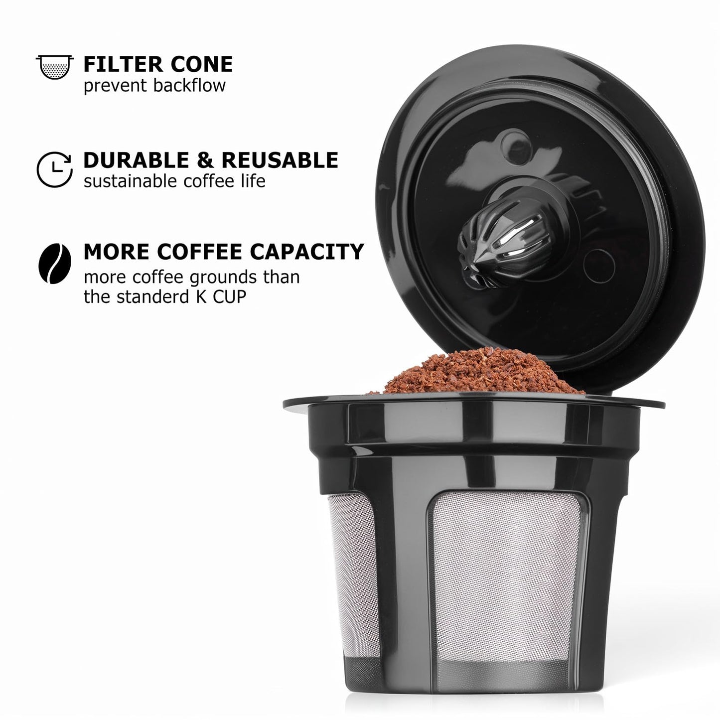 Fanativita Reusable K Cup Coffee Filters for Keurig, 4 Pack