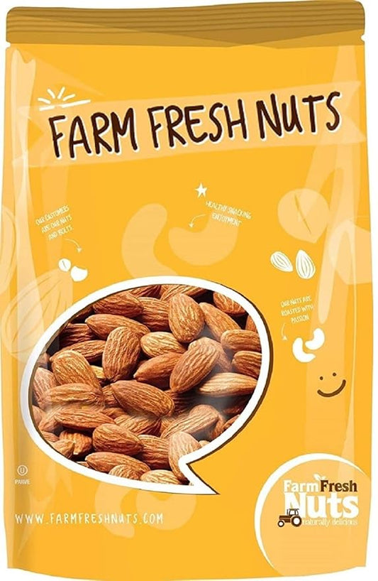 Raw Natural Shelled California Almonds (4 Lbs.) - Healthy Southern Tastiness - Handpicked for Freshness - All Natural Supreme Almonds - Farm Fresh Nuts Brand