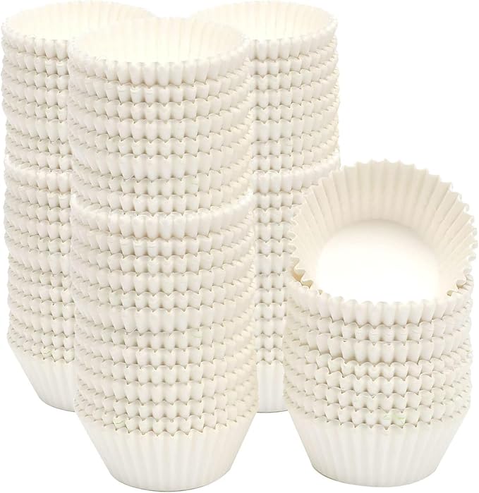 qiqee 1000pcs White Cupcake Liners Muffin Linner No Smell, Food Grade Baking Cups竊늆tandard Sizeç«?,<div>