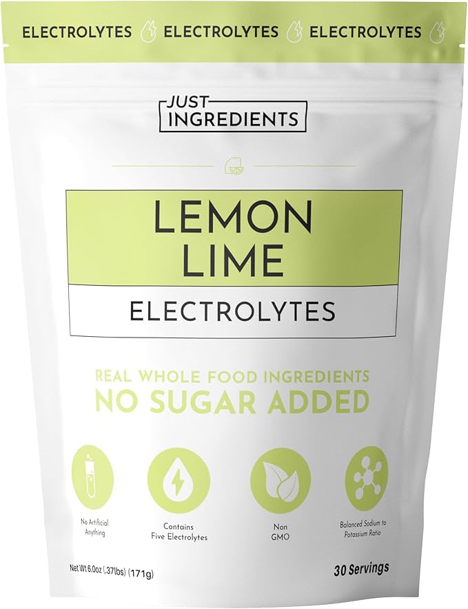 Lemon Lime Electrolytes ??30?‘Serving Hydration Drink Mix with Coconut Water, Sea Salt, and Trace Minerals ??Supports Energy, Recovery, and Electrolyte Balance*