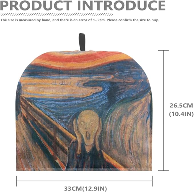Da Vinci's Scream Oil Painting Tea Cozy for Teapot Insulated Large Teapot Cover to Keep Warm Tea Kettle Cover Machine Washable Coffee Pot Cloth Covers Kitchen Home Decoration