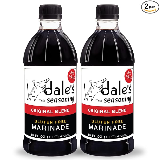 Original Steak Seasoning By Dale's, Gluten Free, No Cholesterol | Delicious on All Meats, Fish, and Vegetables | (2) 16 oz Bottle | No Long Marinating, Savory Blend of Exotic Spices!