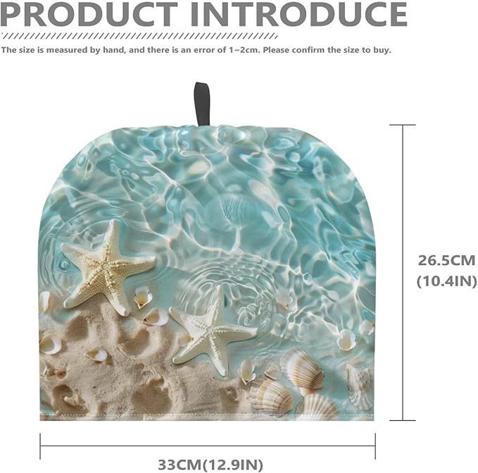 Hudotybom Beach Starfish Tea Cozy for Teapot - Insulated Large Teapot Cover to Keep Warm Tea Kettle - Machine Washable Coffee Pot Cloth - Kitchen Home Decorations
