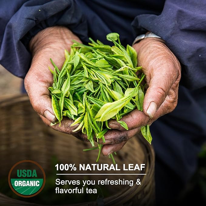KHS Premium Organic White Tea, 3.53 Oz USDA Certified Grade A White Tea, Aged White Leaves with Fresh And Sweet Flavor, White tea Loose Leaf with Simple and Natural Methods
