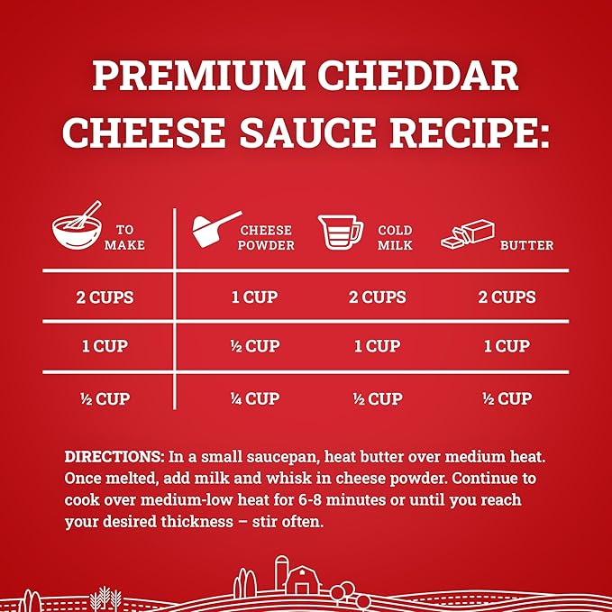Hoosier Hill Farm Premium Cheddar Cheese Powder, 25LB (Pack of 1)