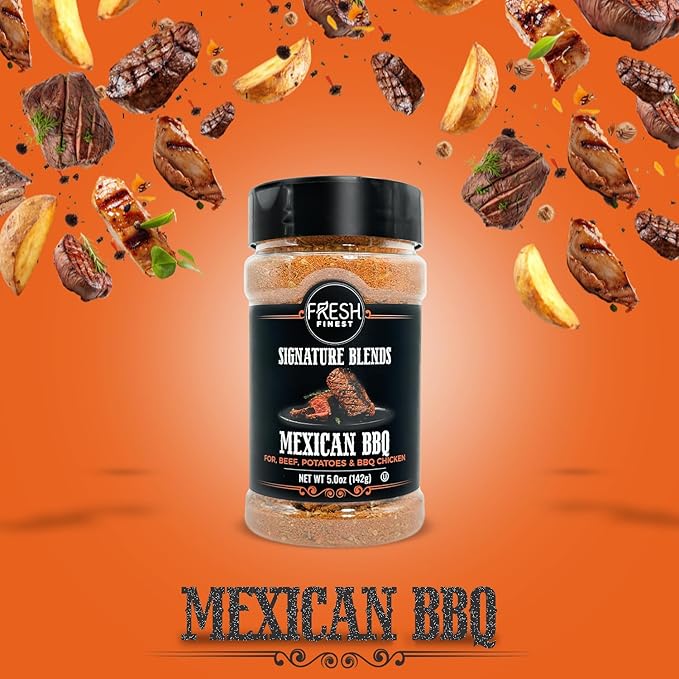 Fresh Finest Mexican BBQ Seasoning - 5oz (142g) - Smoky, Authentic, Kosher, All-Natural, Non-GMO
