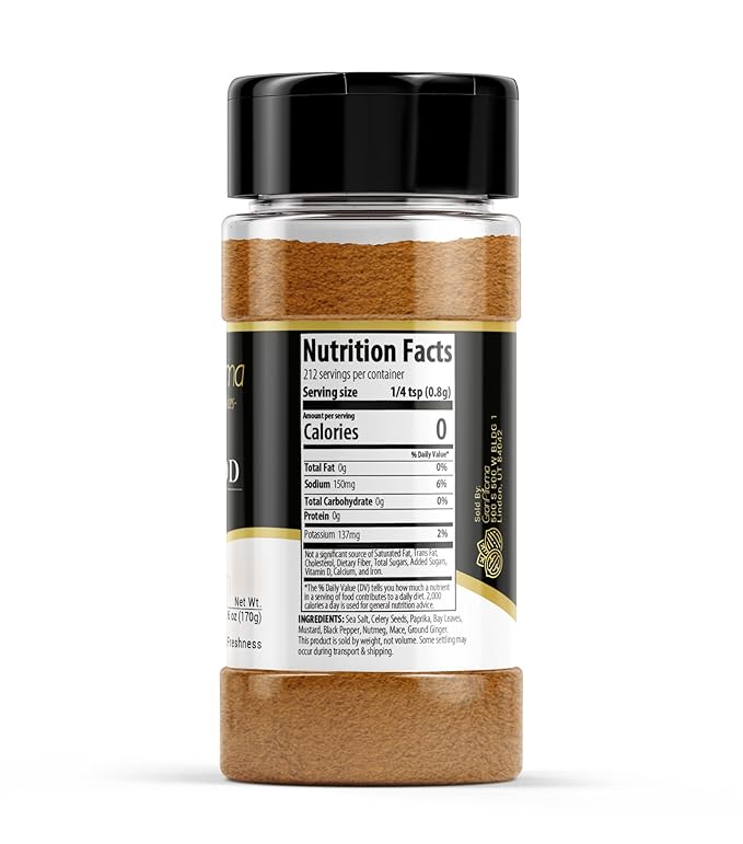 GranAroma Seafood Seasoning, Fish & Shrimp, Blend of Spices, Flavorful (6 Ounce)