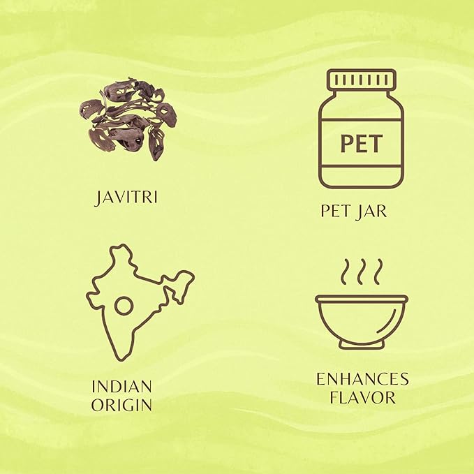 AYURVEDASHREE Mace Whole (Javathri), Spice 50g PET Jar ~ All Natural | Vegan | NON-GMO | Indian Origin | Javitri.