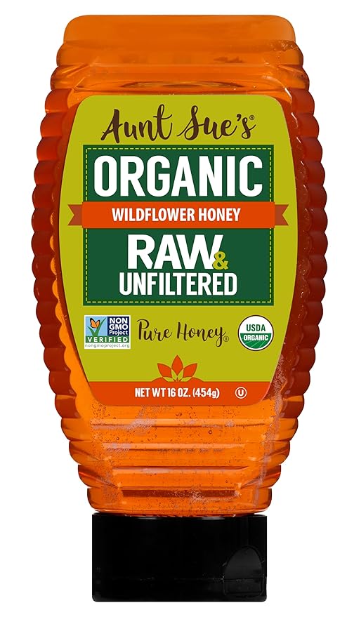 Aunt Sue Raw & Unfiltered Organic Honey From Brazil, 16 oz