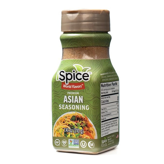iSpice - ASIAN SEASONING World Flavor Super Spice Blend | All Natural | Ready to use as is | No preparation is necessary 7.41 oz (210g)