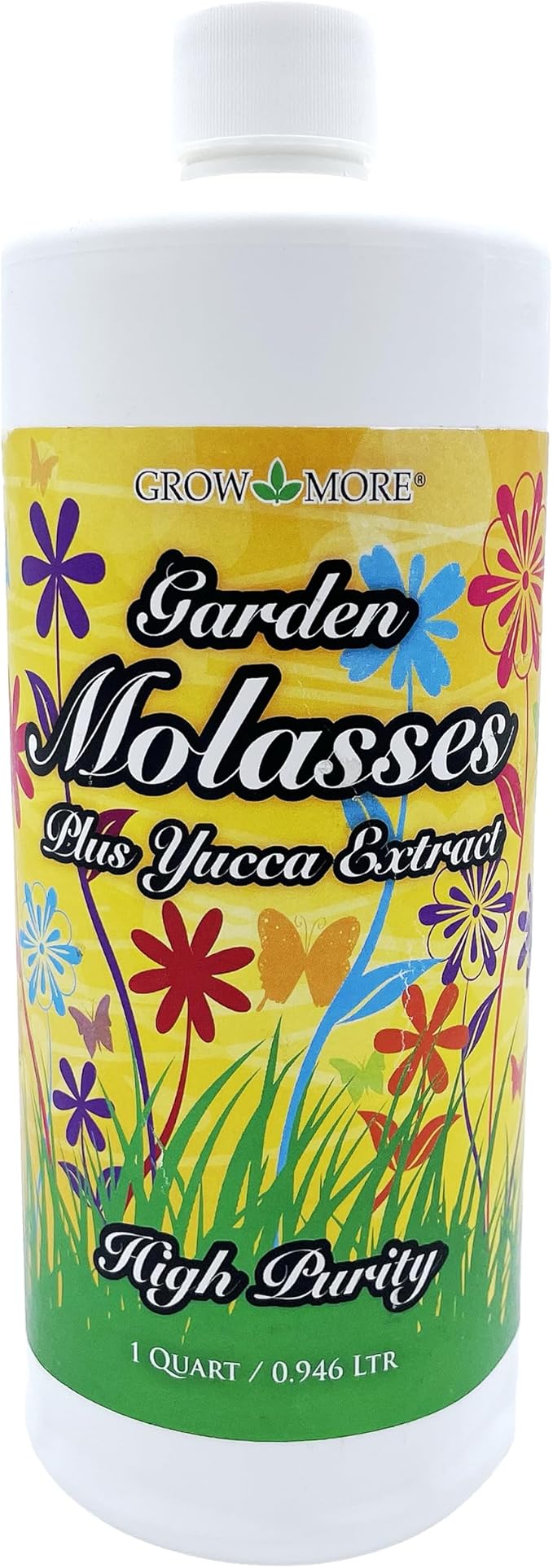 Grow More Garden Molasses for Plants with Yucca Extract - 1 Quart of USA-Made Horticultural Molasses to Boost Growth - Acts as a Soil Conditioner & Source of Essential Plant Nutrients