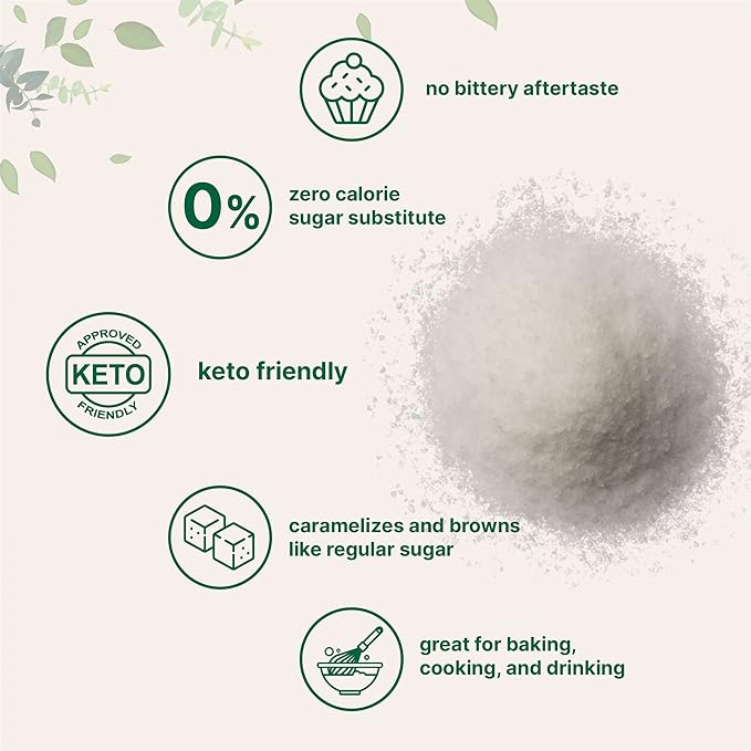 Allulose Sweetener, 3 Pounds (48 Ounces), Zero Calorie, Plant Based Sugar Alternative, No After Taste, Best for Coffee, Drinks, Tea, Cooking and Baking, Keto Diet and Vegan Friendly
