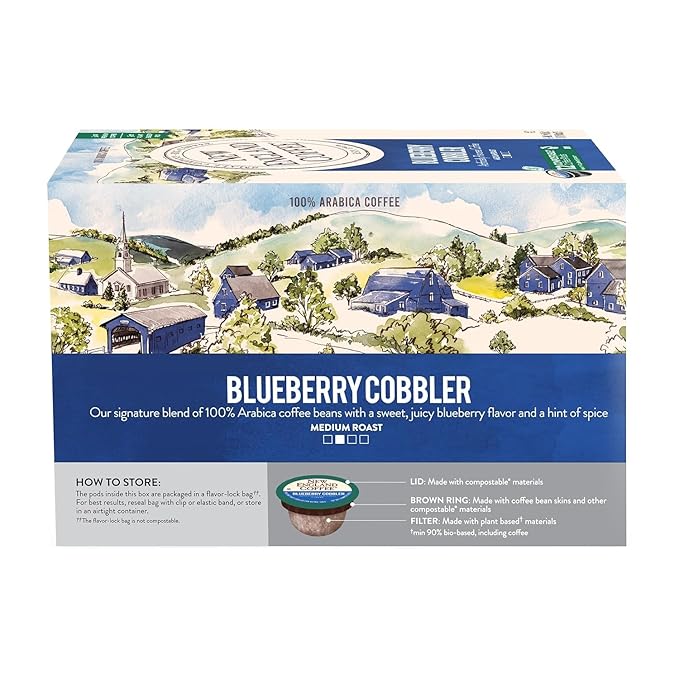 New England Coffee Variety Pack Single Serve Pods - Blueberry Cobbler/French Vanilla/Butter Pecan, 12ct Box (Pack of 3)