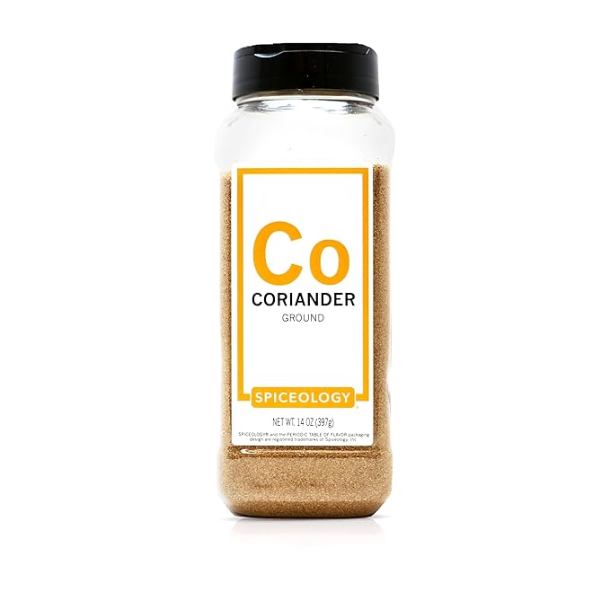 Spiceology – Ground Coriander Spice – Fresh-Ground Coriander Seed for Curries, Dry Rubs, Baking, Spice Blends, Marinades, and Middle Eastern Dishes – 14 oz