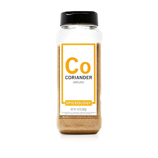 Spiceology – Ground Coriander Spice – Fresh-Ground Coriander Seed for Curries, Dry Rubs, Baking, Spice Blends, Marinades, and Middle Eastern Dishes – 14 oz