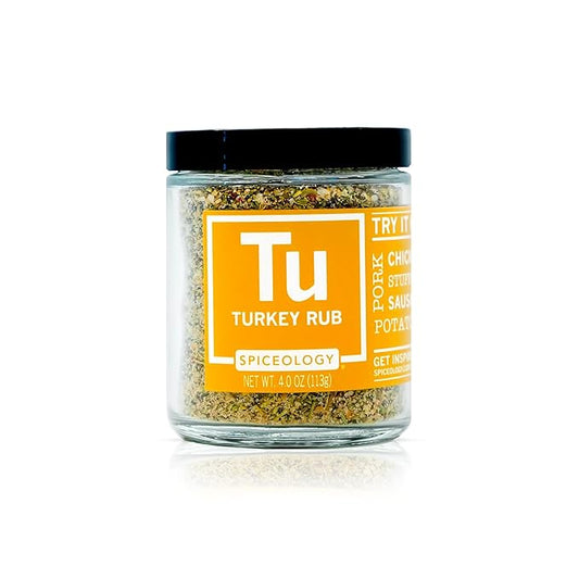 Spiceology - Turkey Rub - Savory Poultry Seasoning and Spice Blend - Use On: Pork, Turkey, Chicken, Stuffing, Sausage, and Potatoes - 4 oz