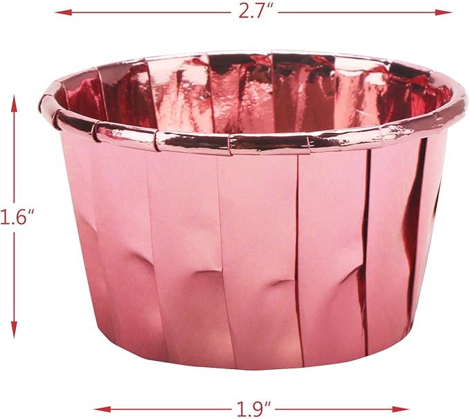 Baking Cups Ramekins, EUSOAR 50Pcs Disposable Ramekin Muffin Baking Cups, Aluminum Cupcake Cups, Tip Pan Ramekin Holders, Little Foil Cups