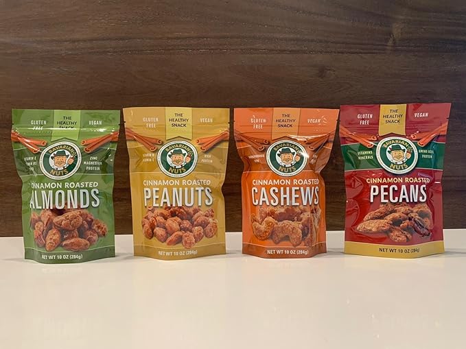 Magic Bavarian Cinnamon Roasted Cashews, 10 Oz - Sweet, Gluten-Free, Vegan Nuts, Made in the USA