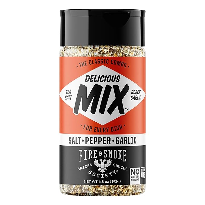 Fire & Smoke Society The Delicious Mix All Purpose Seasoning | BBQ Rubs for Smoking and Grilling | Chicken, Pork, Burgers, Steaks, Fish, Veggies | M 6.8 oz
