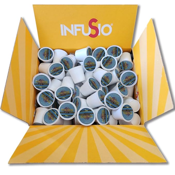 InfuSio Coffee Pods ??Revival Roaster Collection - 96 Count, Single Serve Coffee Pods for Keurig K Cupì§?Brewers, Compatible with Keurig 2.0 Brewers Costa Rica Tarrazu (Medium Roast Coffee)