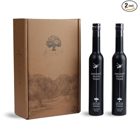 ANCIENT OLIVE TREES - Balsamic Vinegar | Aceto Balsamico di Modena IGP | Perfect for Any Sauce, Marinade, Salad, Fruit, or Vegetable Dish | 12.6 FL. OZ. | 2 CT