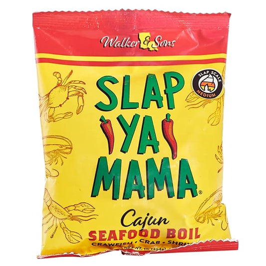 Slap Ya Mama Cajun Seafood Boil - 1lb Bag of Spicy Cajun Seasoning for Shrimp, Crab, Crawfish, Potatoes, Corn - Authentic Louisiana Flavor - NO MSG, Kosher, Gluten Free