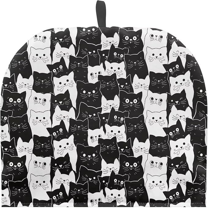 Tea Pot Cozy for Teapots Insulated Cat Print Teapot Cozy Quilt Durable Tea Kettle Protector Universal Tea Pot Tea Kettle Dust Cover with Hanging Ring for Housewife, Friend, Mom