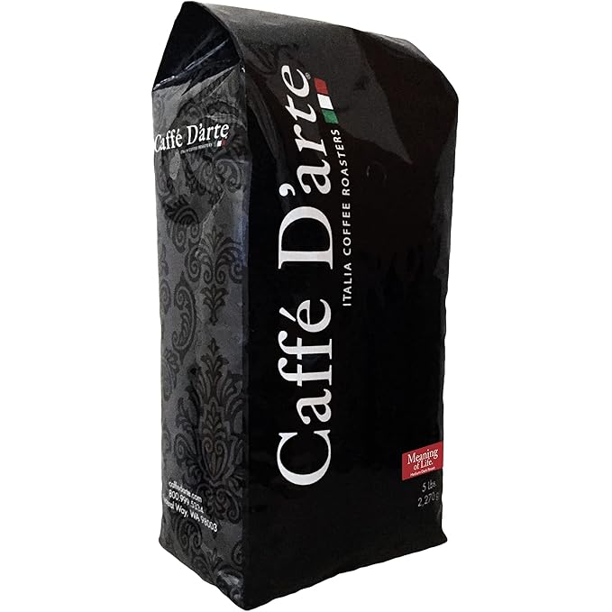 Caffe D'arte Meaning of Life Ground Coffee ??Medium Dark Roast, Rich & Well-Balanced Flavor with Great Aroma, Crafted for Drip Brewing, Fresh Roasted in Seattle - 5 Pounds