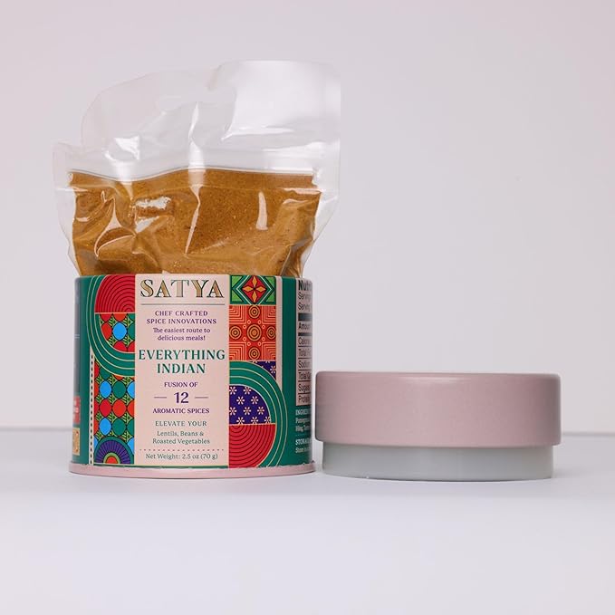 Satya Blends Everything Indian Masala-Tangy, Spicy Flavor 12 Spice Blend | Vegan & Low Sodium | Garam Masala for Vegetables | Gluten & Dye Free | Authentic Indian Spices & Seasoning- 2.5Oz(Pack of 1)