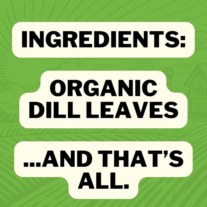 FreshJax Dried Dill Weed ??1.5 oz Large BPA-Free Bottle, Non-GMO, Gluten-Free, Keto, Paleo, No Preservatives ??Premium Dill Leaves for Pickling, Cooking, Sauces & Dressings