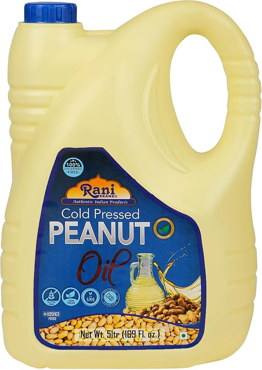 Rani Peanut Oil 169 Ounce (5 Liter) Cold Pressed | 100% Natural | NON-GMO | Kosher | Vegan | Gluten Free