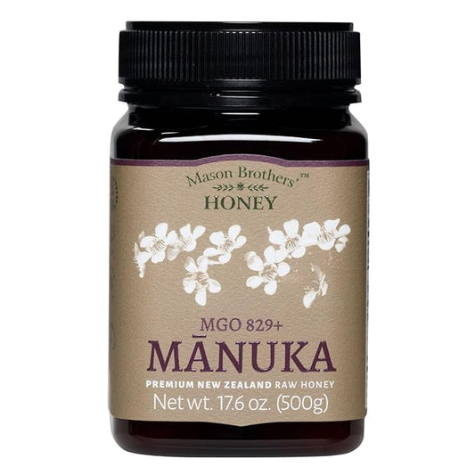 Mason Brothers’ Raw Manuka Honey MGO 829+ | 17.6oz New Zealand Honey, MGO Certified