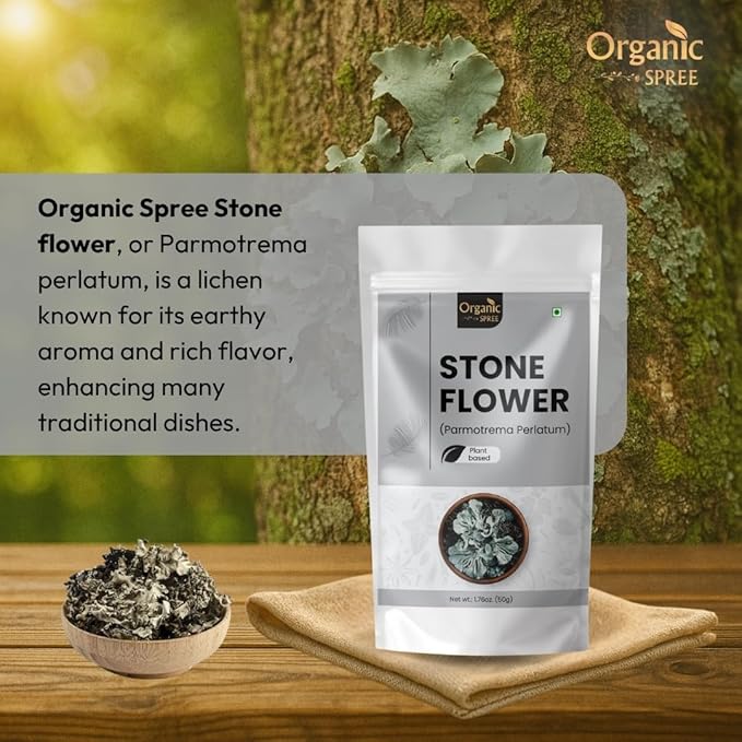 Organic Spree Stone Flower 50gm (1.76oz) Dagad Phool – Kalpasi – Pure and Natural 50gm - Pack of 2