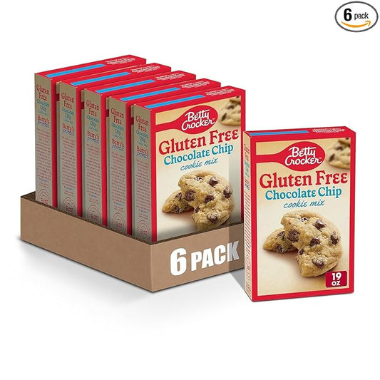 Betty Crocker Gluten Free Chocolate Chip Cookie Mix, 19 oz. (Pack of 6)