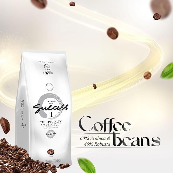 TRUNG NGUYEN LEGEND SUCCESS 2 Full-City Roasted Whole Bean Coffee, Bold & Mild Aroma, 35 Oz Bag, Robusta & Arabica Vietnamese Energy Coffee Beans - Specialized for Ice Coffee
