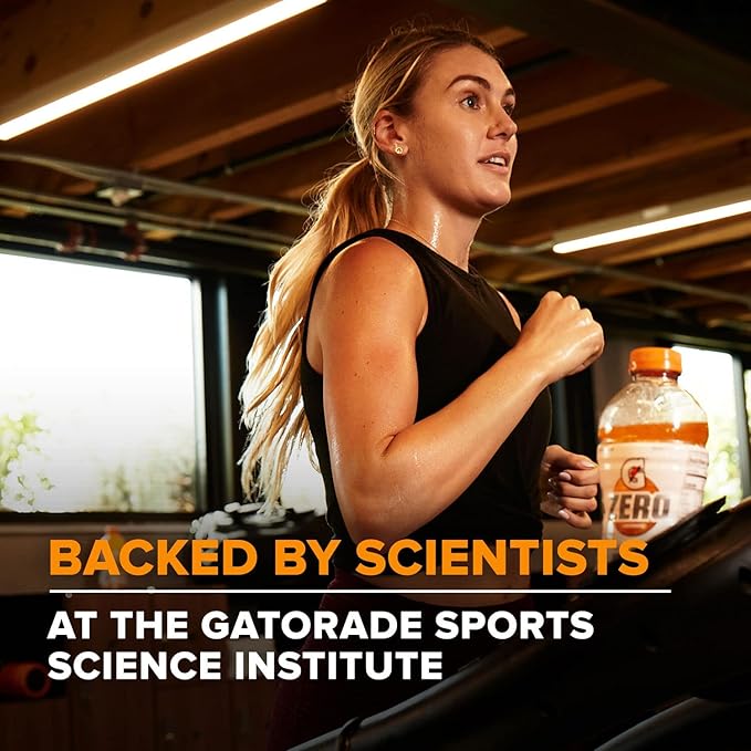 Gatorade Thirst Quencher Zero Sugar Sports Drink, Orange, 12oz , Pack of 12 Electrolytes for Rehydration