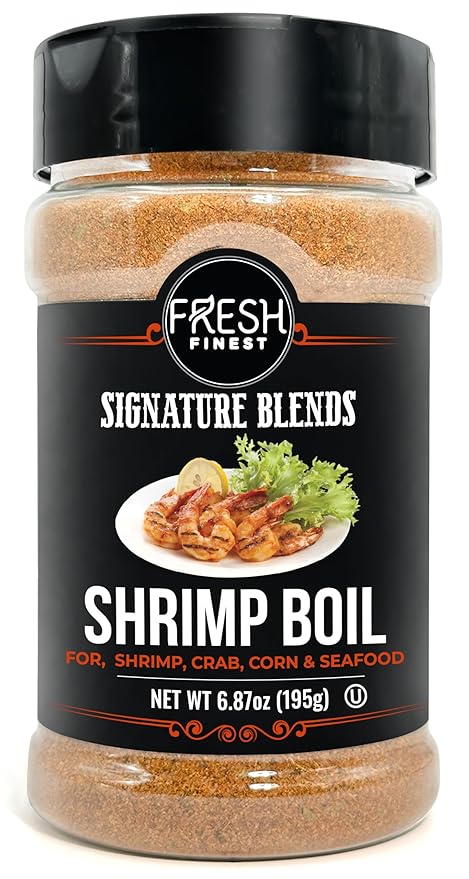 Fresh Finest Shrimp Boil Seafood Seasoning - 6.87oz (195g) - Coastal, Authentic, Kosher, All-Natural, Non-GMO