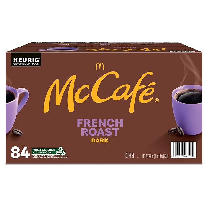 McCafe French Roast, Keurig Single Serve K-Cup Pods, Dark Roast Coffee Pods, 84 Count