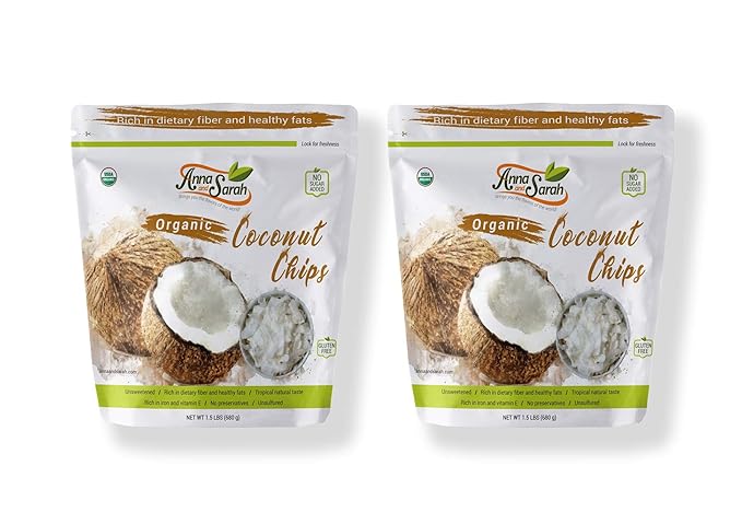 Anna and Sarah Organic Coconut Chips in Resealable Bag, 3 Lbs